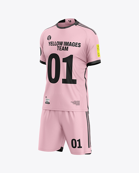 Soccer Kit Mockup - Half Side View