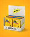 Display Box with Glossy Snacks Mockup