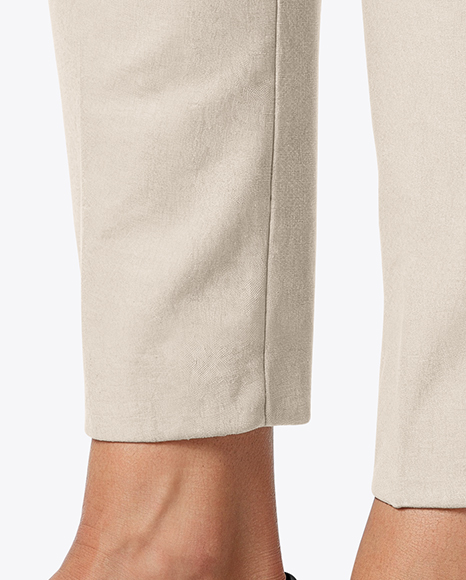 Pair of Leather Loafers on Woman's Legs Mockup