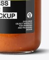 Clear Glass Jar with Lobster Bisque Mockup