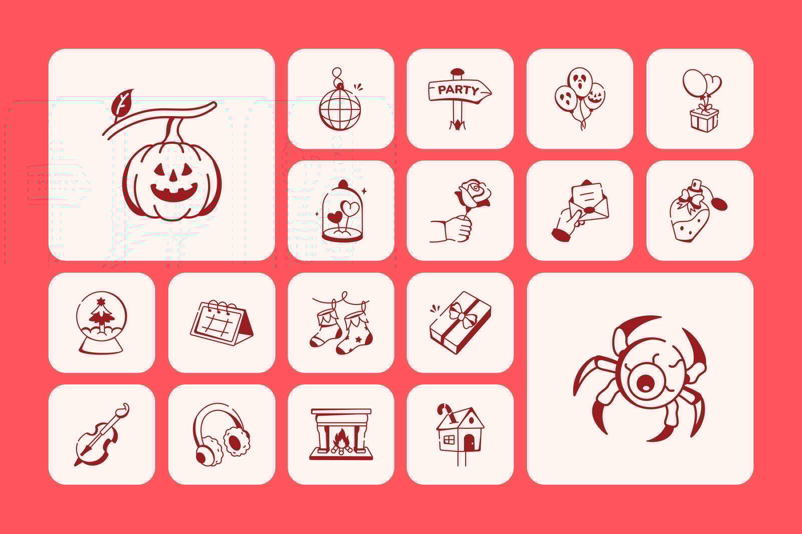 Animated Love and Celebration Icons