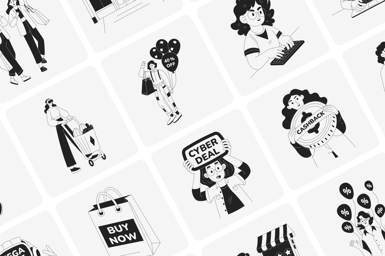 Shopping Illustration Art