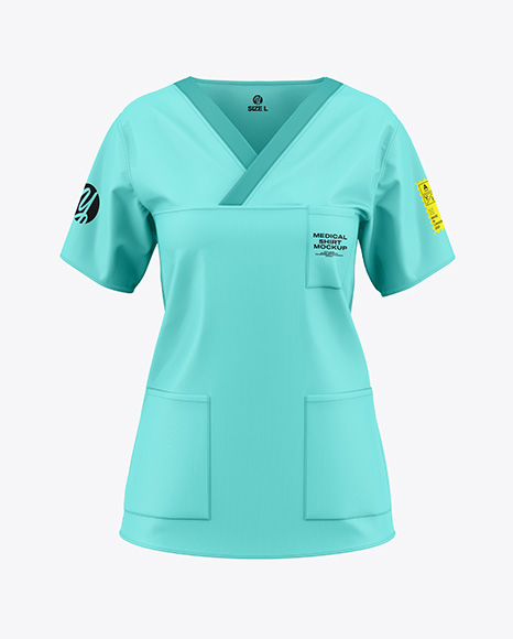 Women's Medical Shirt Mockup - Front View