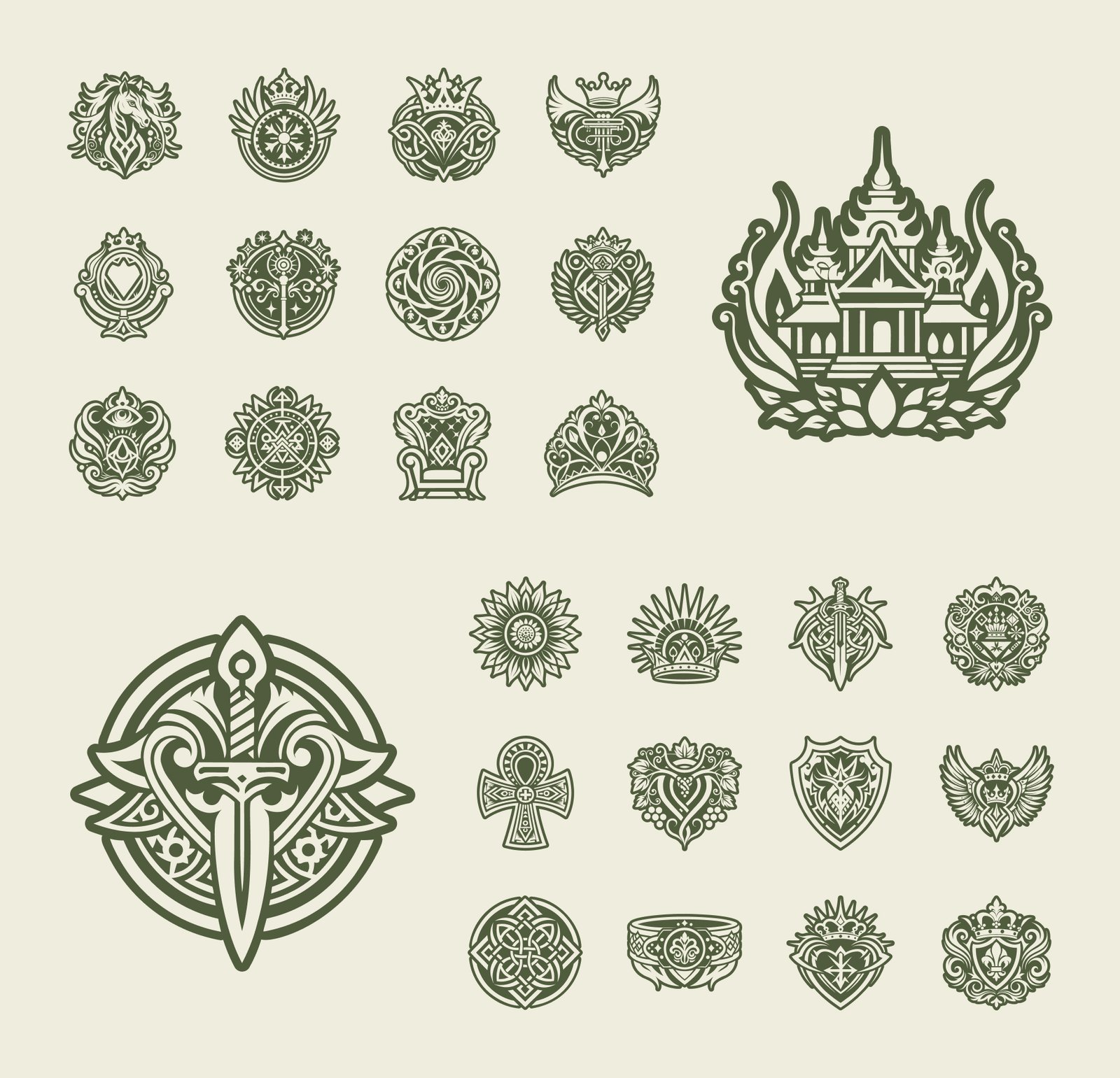 Royal Symbols Icon Set