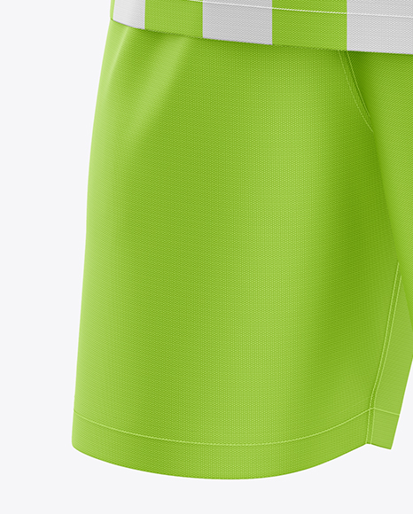 Kids V-Neck Sports Kit Mockup - Half Side View