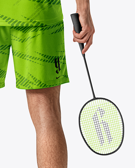 Man Wearing Badminton Uniform Mockup