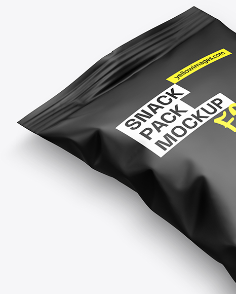 Matte Snack Pack Mockup - Half Side View
