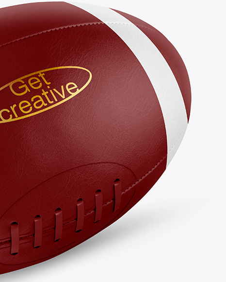 Vintage Leather Rugby Ball Mockup