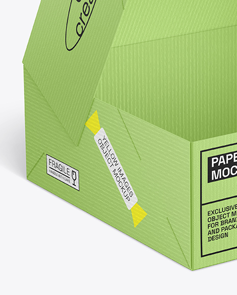 Opened Textured Cake Box Mockup