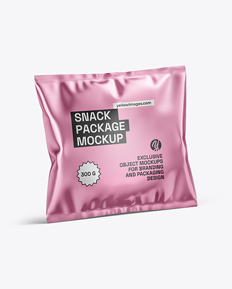 Metallic Snack Package Mockup
