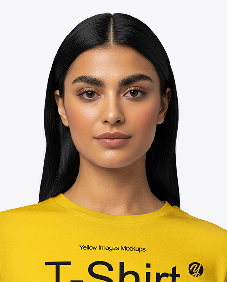 Woman Wearing T-Shirt with Fanny Pack Mockup