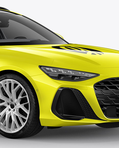 Sportback Car Mockup - Half Side View