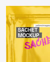 Glossy Sachet Mockup