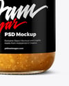 Clear Glass Jar with White Grape Jam Mockup
