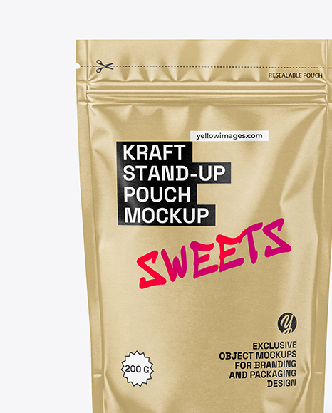 Kraft Stand-Up Pouch Mockup