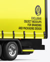 Semi Trailer Truck Mockup - Front Half Side View