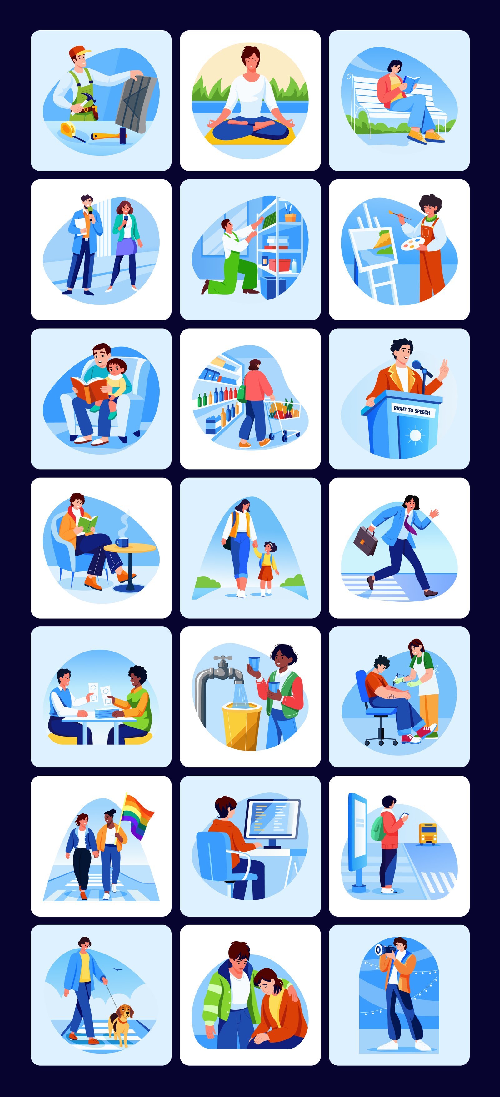 Citizens Illustration Set