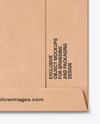 Kraft Paper Envelope with Letter Mockup – Top View