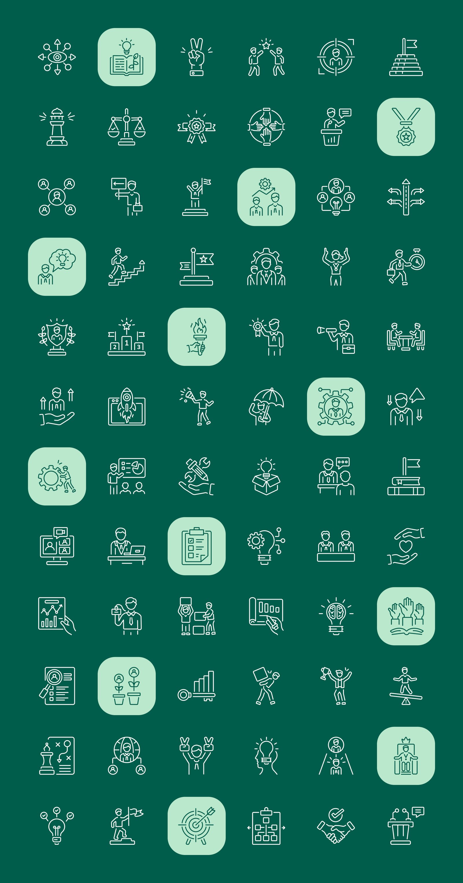Leadership Icon Art Set