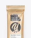 Glossy Metallic Stick Sachet Mockup