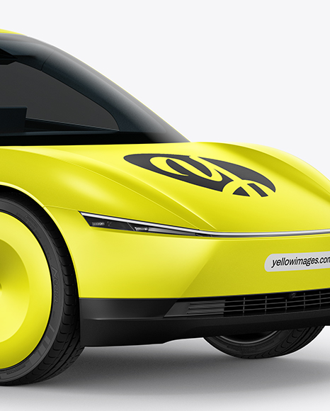 Electric RoboCab Mockup - Half Side View