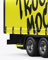 Semi Trailer Truck Mockup - Front Half Side View