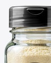 Spice Glass Jar with Garlic Powder Mockup