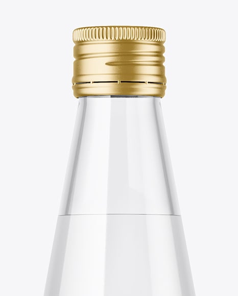 Clear Glass Water Bottle Mockup