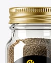 Glass Jar with Grounded Black Pepper Mockup
