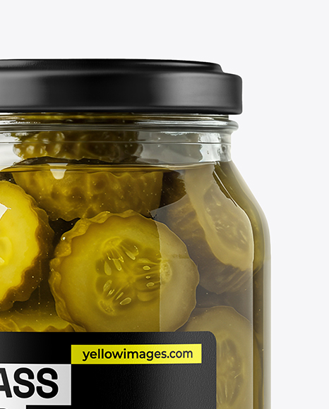 Jar with Bread & Butter Pickles Mockup