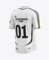Soccer Jersey Mockup - Back Half Side View