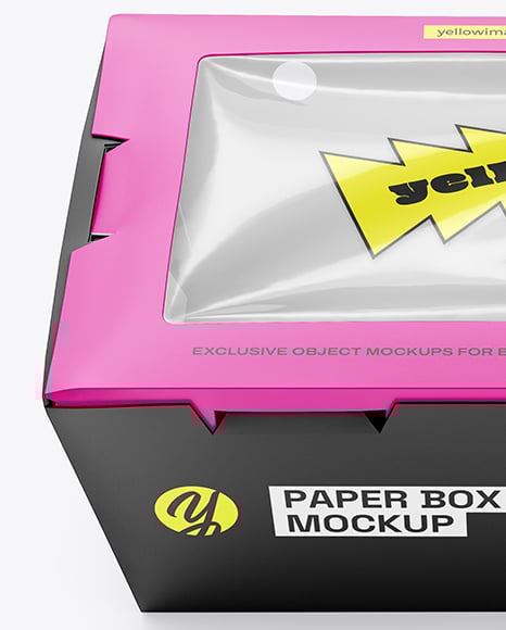 Paper Food Box Mockup