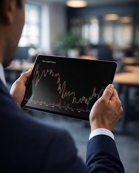 Man Holding iPad Mockup