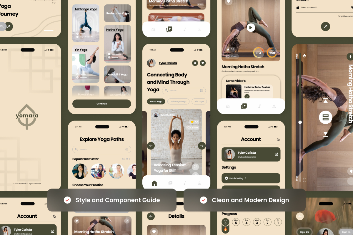 Yomara – Yoga &amp; Meditation App Design Template