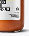 Clear Glass Jar with Lobster Bisque Mockup