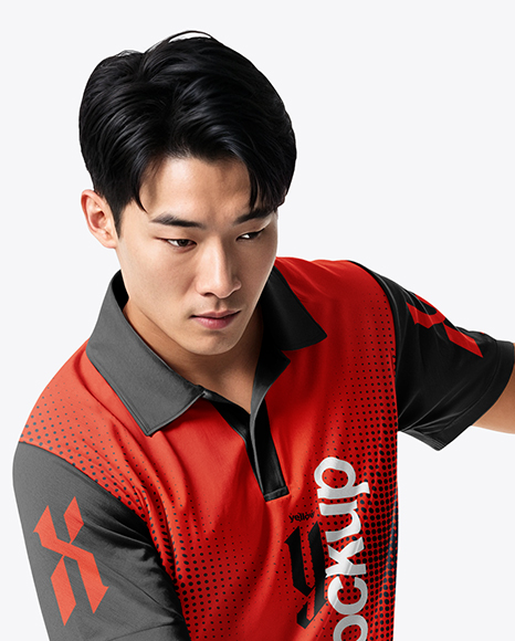 Man Wearing Table Tennis Uniform Mockup