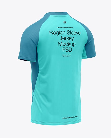 Raglan Short Sleeve Jersey Mockup