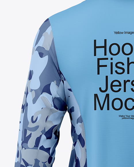 Hooded Fishing Jersey Mockup
