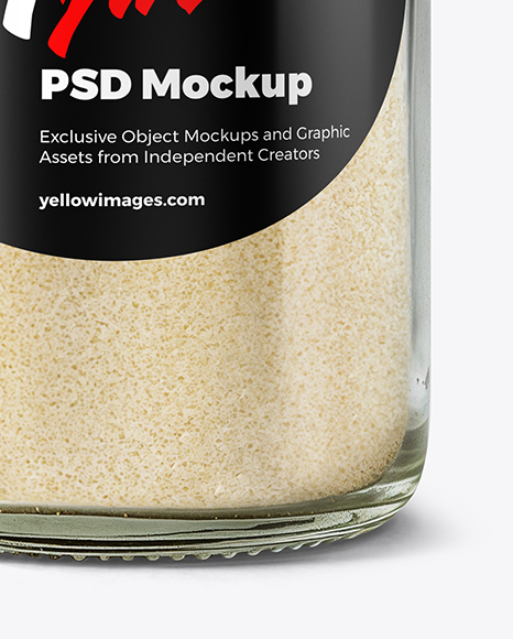Spice Glass Jar with Garlic Powder Mockup