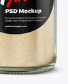 Spice Glass Jar with Garlic Powder Mockup