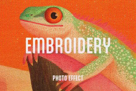 Embroidery Stitch Photo Effect - Stitch effect in photoshop