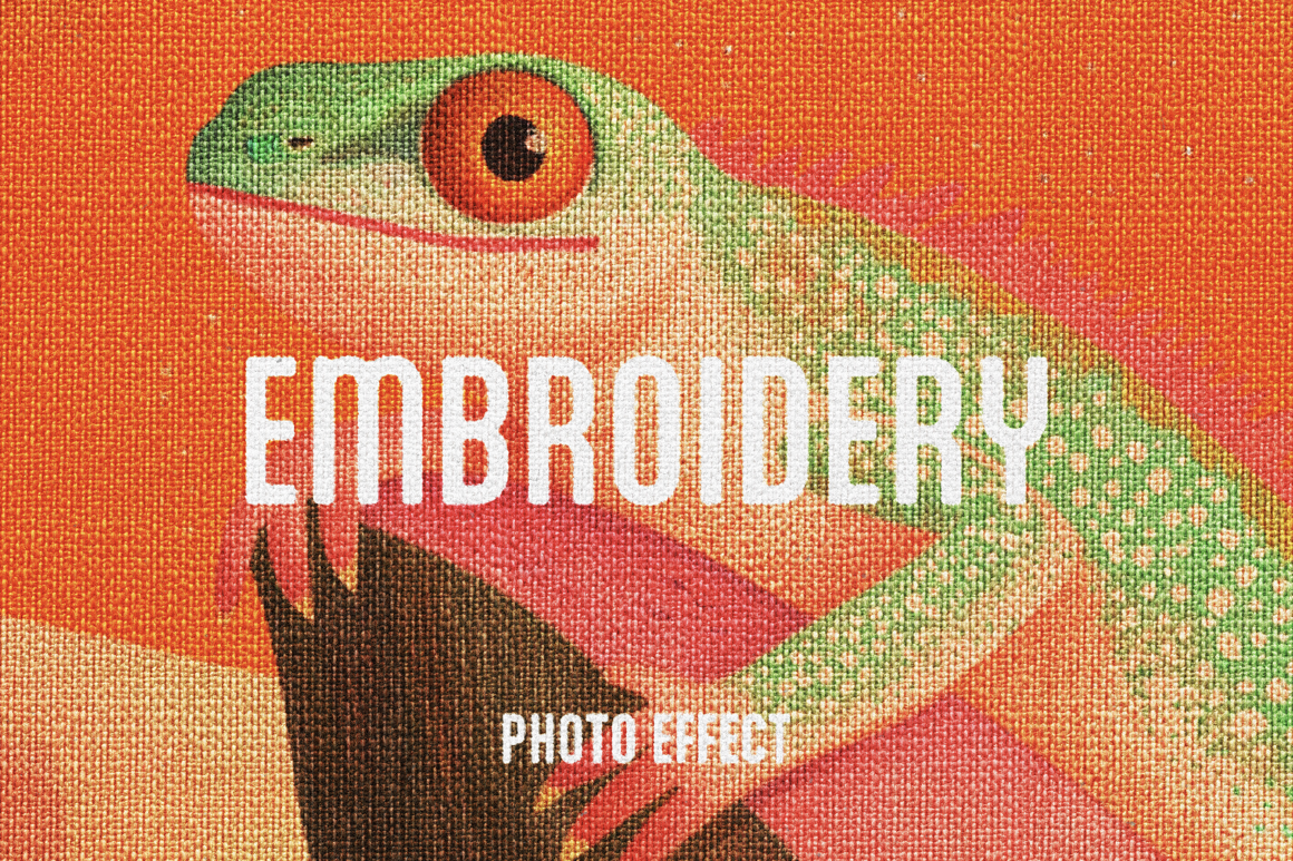 Embroidery Stitch Photo Effect