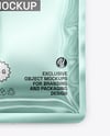 Glossy Metallic Sachet Mockup