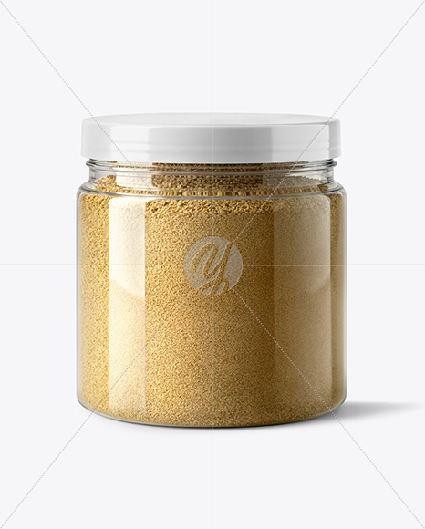 Plastic Jar with Ground Cardamom Mockup