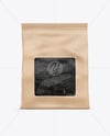 Kraft Pouch w/ Dry Black Tea Mockup
