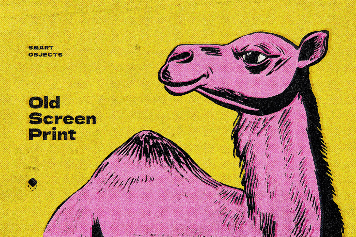 Old Screen Print Design Template