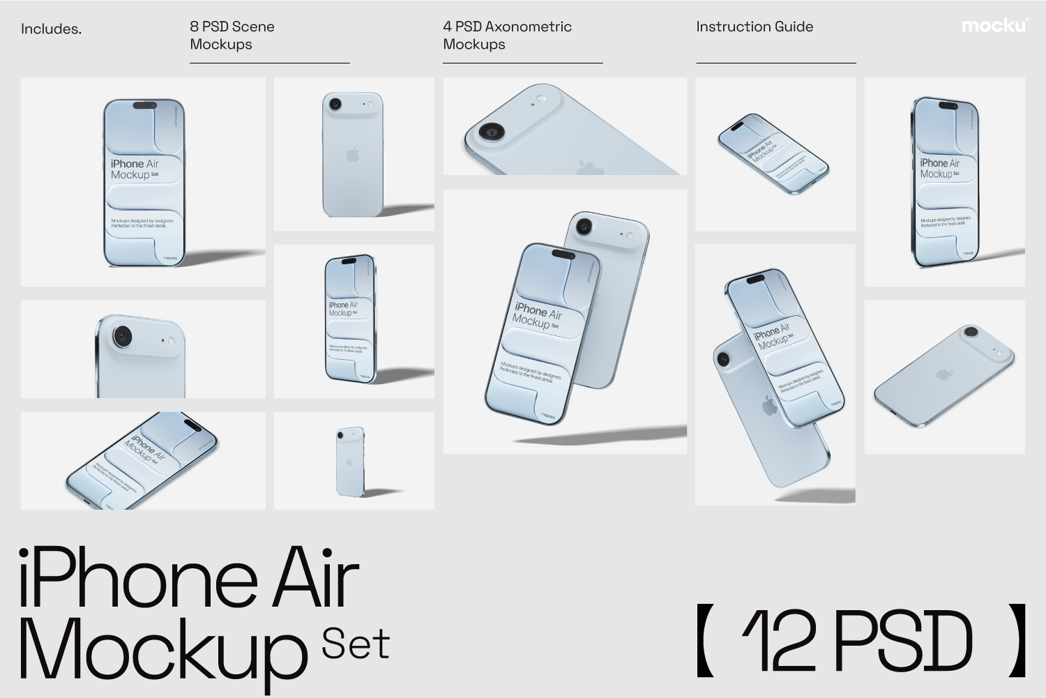 iPhone Air Mockup Set