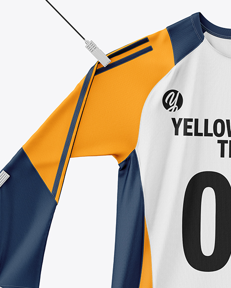 Training Jersey Hanging on a Hooked Frame Mockup