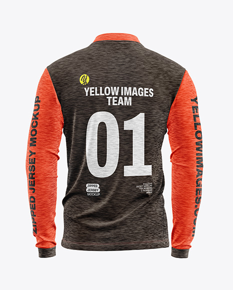 Melange Jersey Mockup - Back View