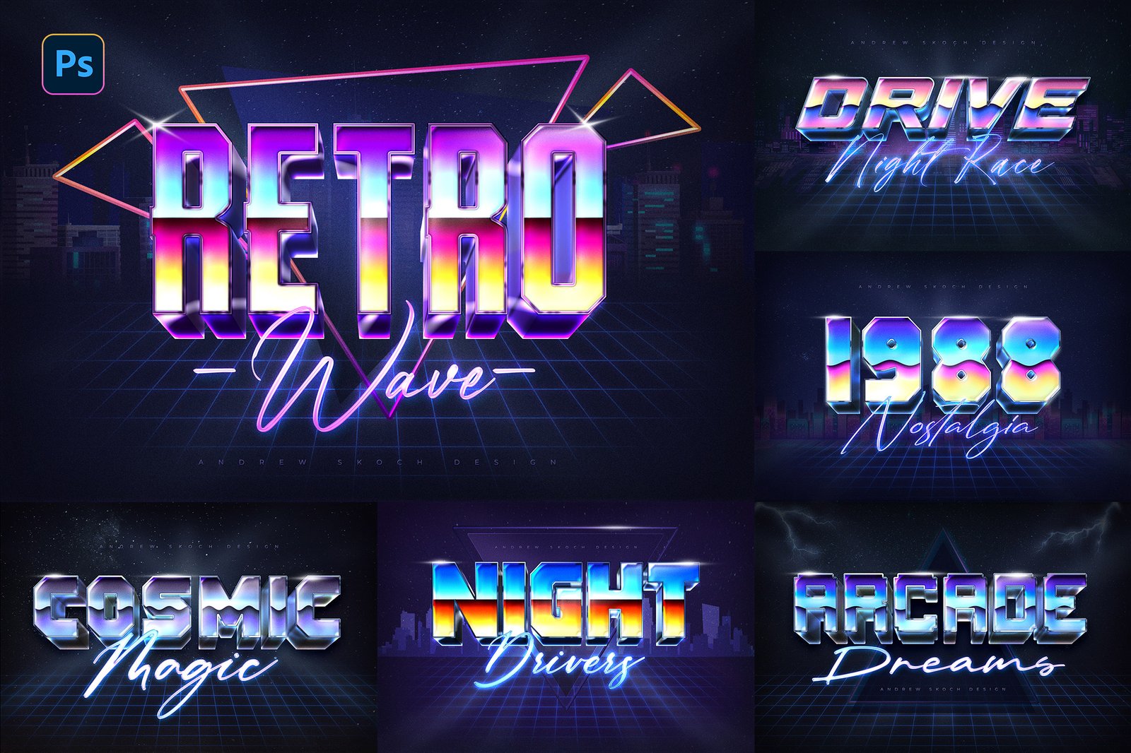 80s Text Effects